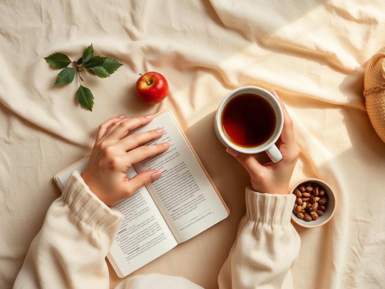 Journaling with tea and simple nourishment